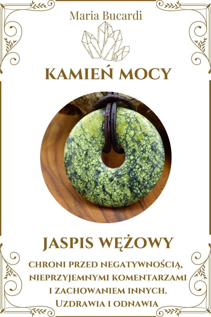 Jaspis wężowy mamba Kamień Mocy, Maria Bucardi