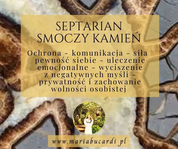 Septarian Smoczy Kamień znaczenie, działanie, właściwości, Maria Bucardi