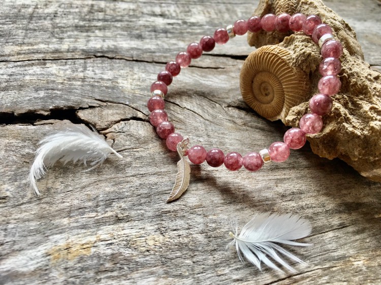 Kamień Mocy lepidolit, bransoletka, Maria Bucardi_4740