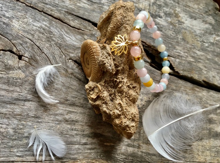 Morganit kamień mocy, bransoletka mitycznych drzew edenu, Maria Bucardi