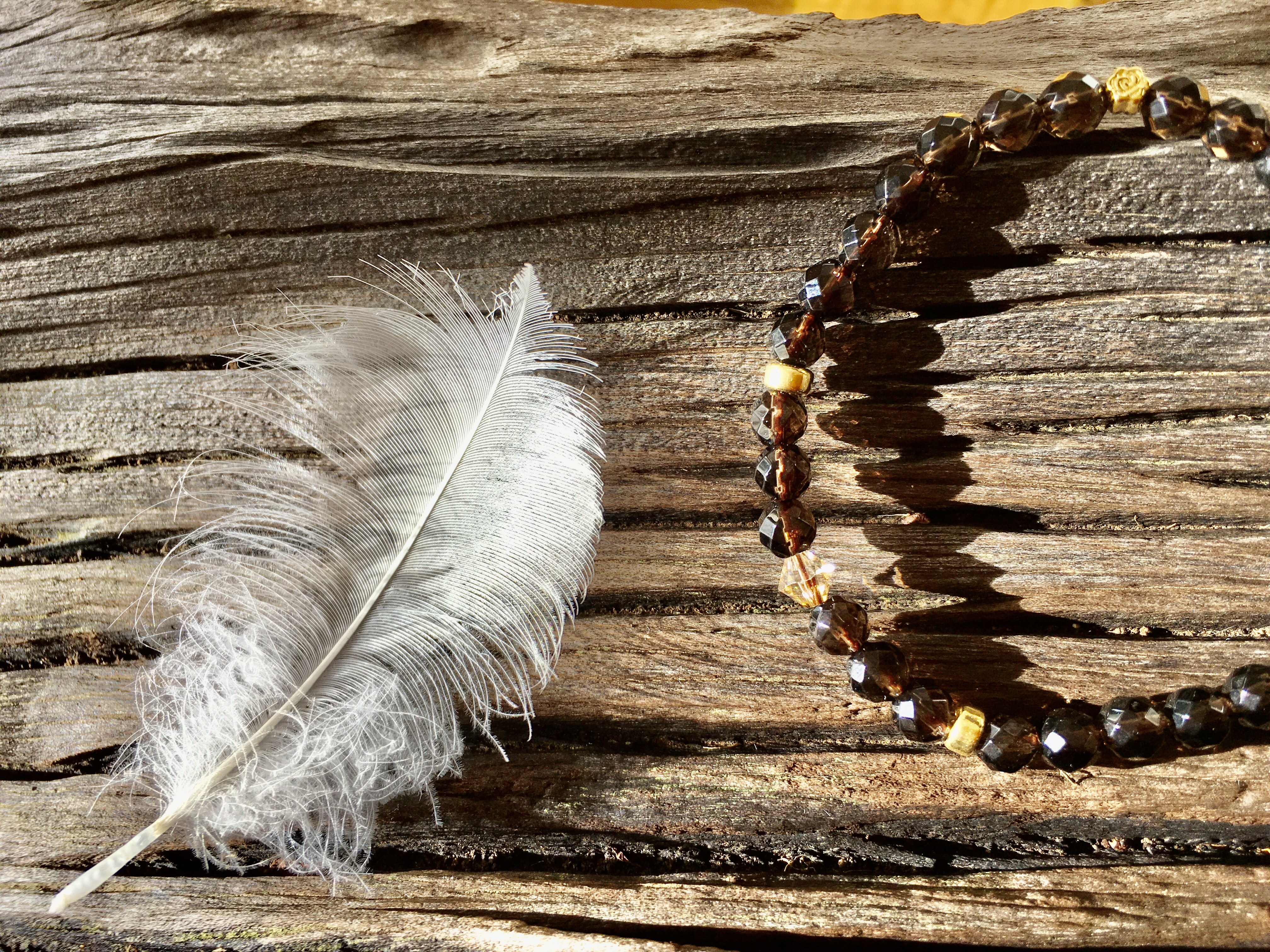 Bransoletka, kwarc dymny, Maria Bucardi_ mityczne drzewa edenu