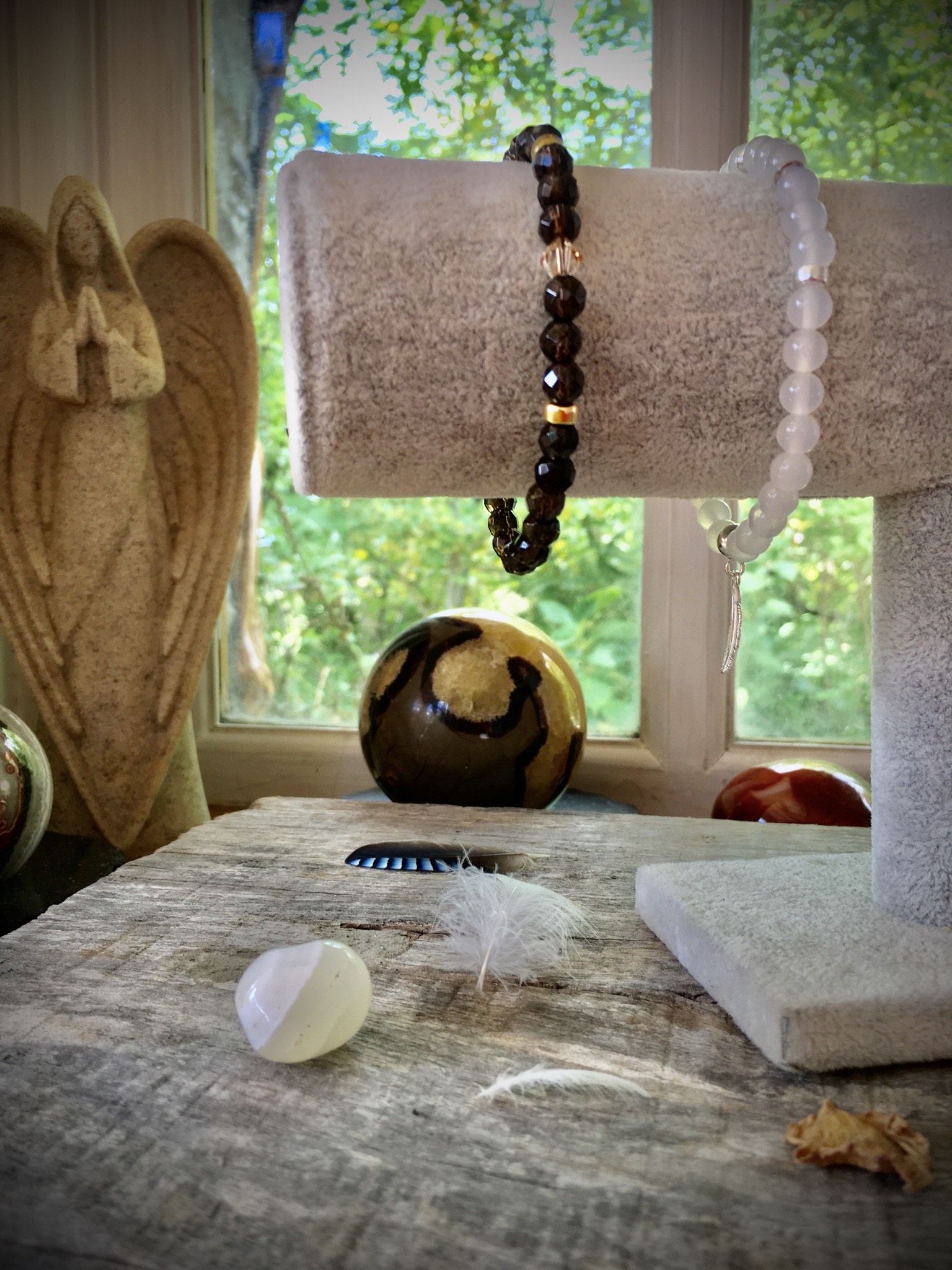 Bransoletka, kwarc dymny, Maria Bucardi_ mityczne drzewa edenu