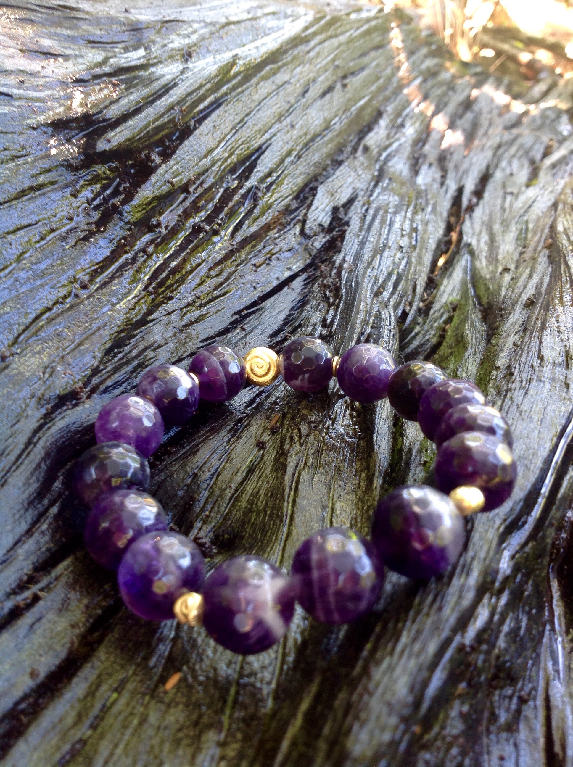 bransoletka naturalny ametyst - Maria Bucardi