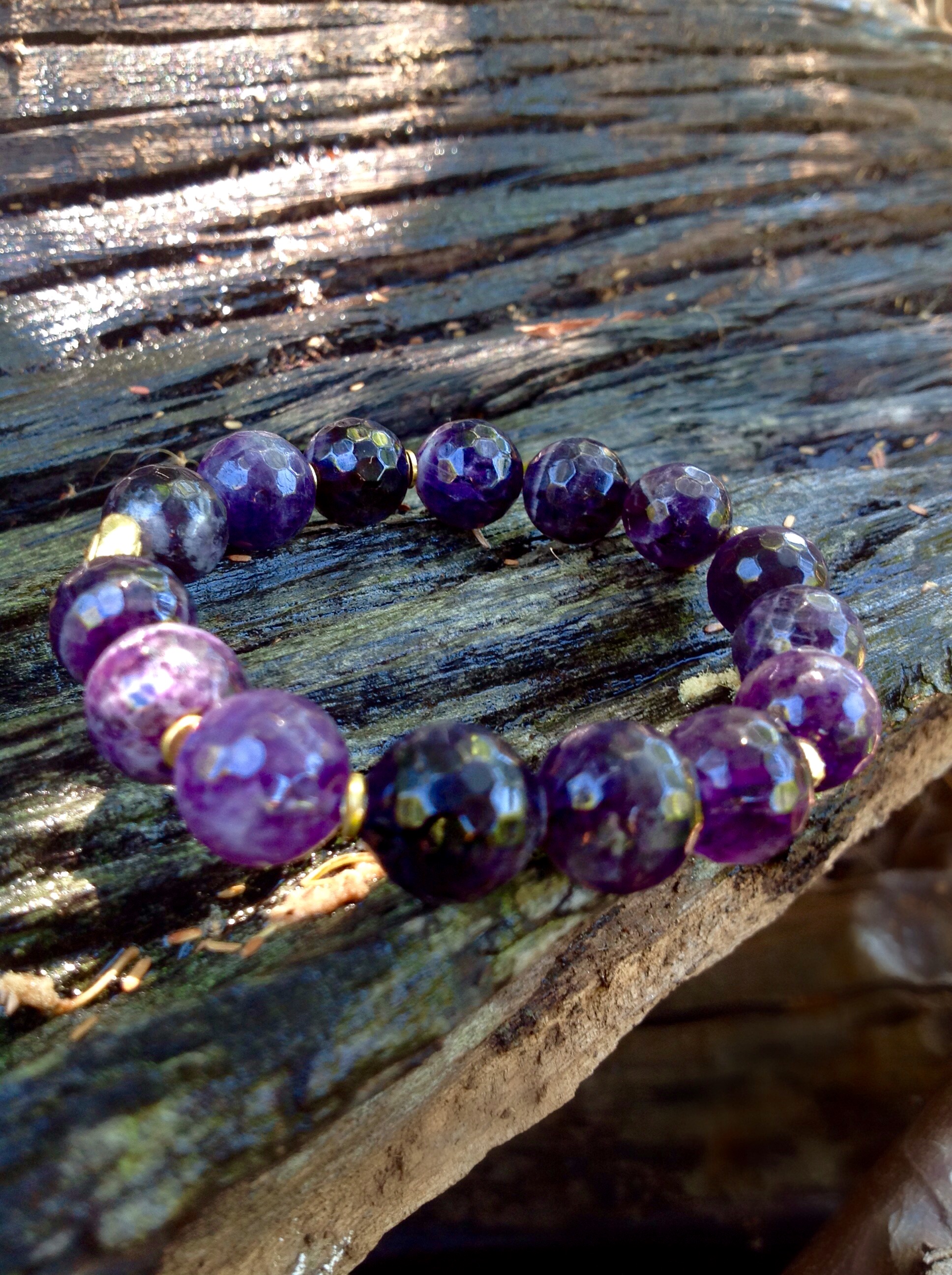 bransoletka naturalny ametyst - Maria Bucardi