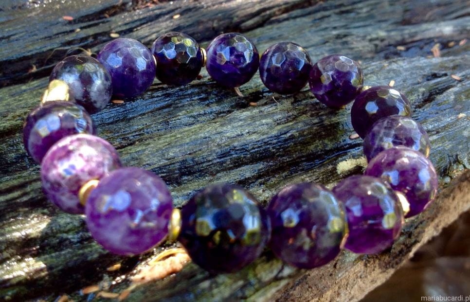 bransoletka naturalny ametyst - Maria Bucardi