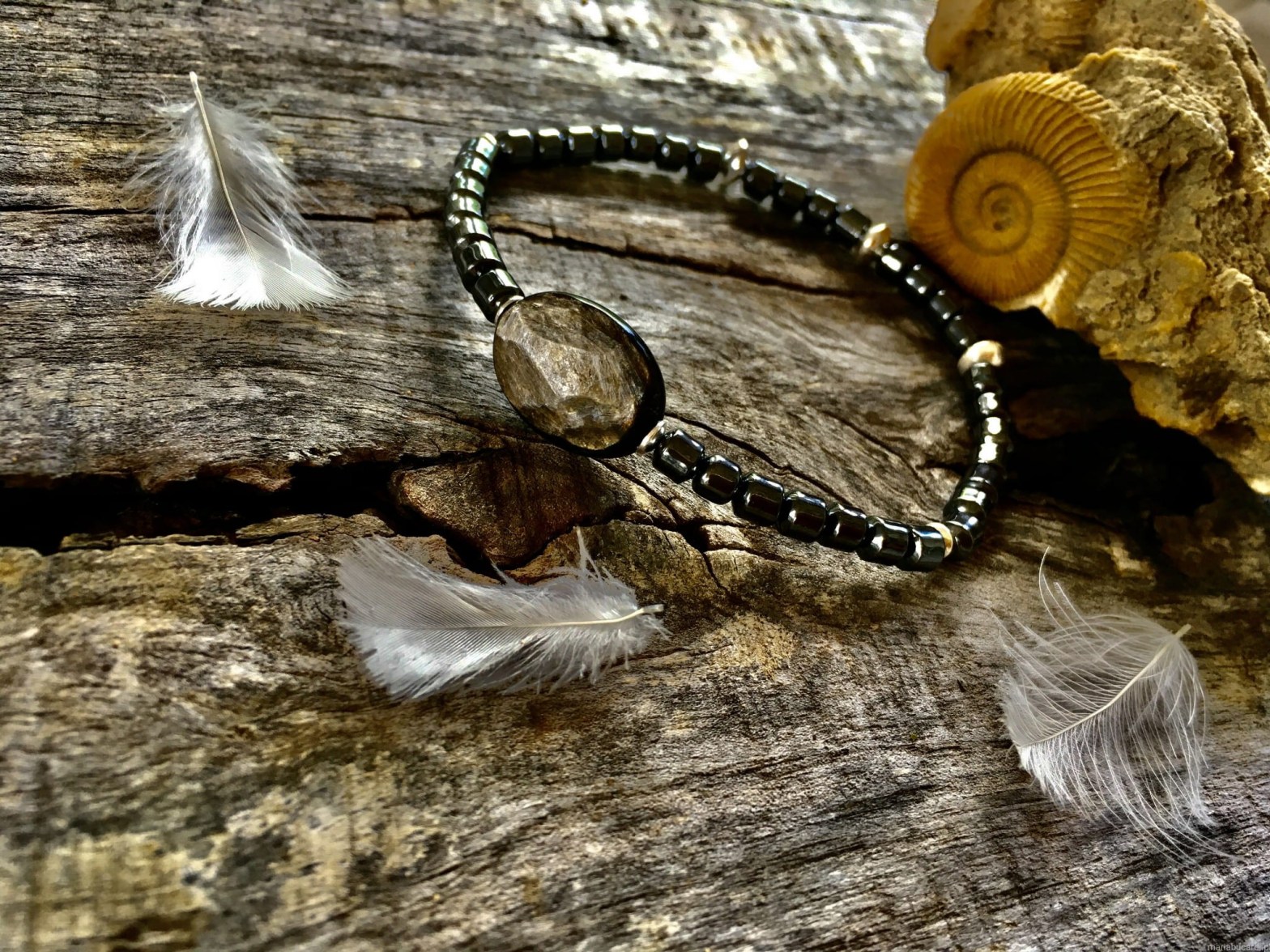 hematyt muskovit - bransoletka Mitycznych Drzew Edenu - Maria Bucardi