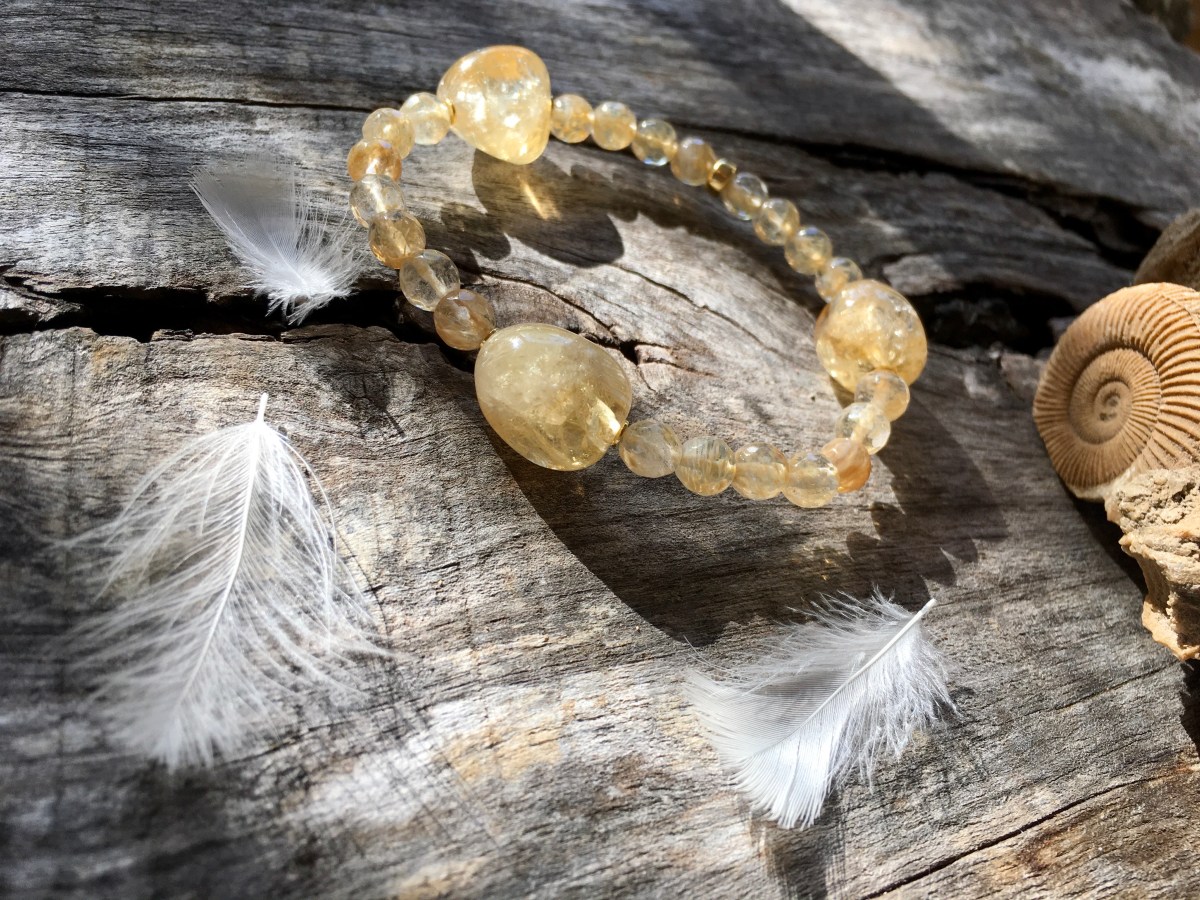 SAANA – Szczęście i Radość – Tajemnicze Swietliste wibracje Mitycznych Drzew Edenu – bransoletka Marii Bucardi – Cytryn Naturalny i Kwarc Lemon srebro proby 925 pokryte 24-karatowym&nbsp;złotem